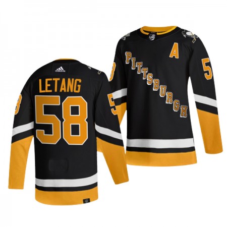 Pittsburgh Penguins Trikot Kris Letang 58 Adidas Schwarz Ausweich Authentic - Herren